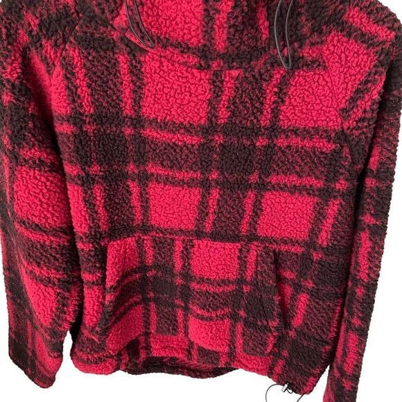 PINK Victoria's Secret Cowl Neck Sherpa Hoodie Sweater in Size Medium - Picture 5 of 6